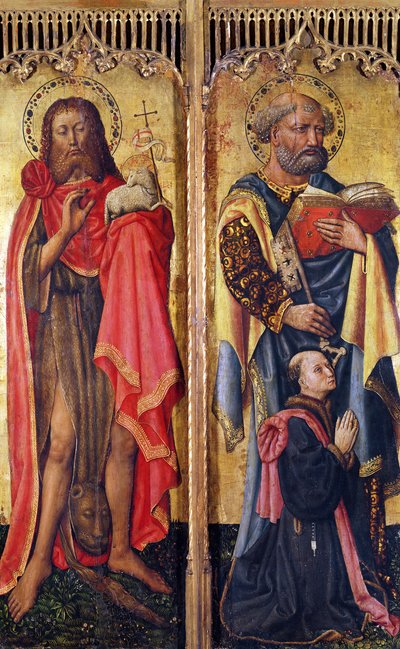 San Juan Bautista y San Pedro, del retablo de Pierre Rup, c.1450 de Swiss School